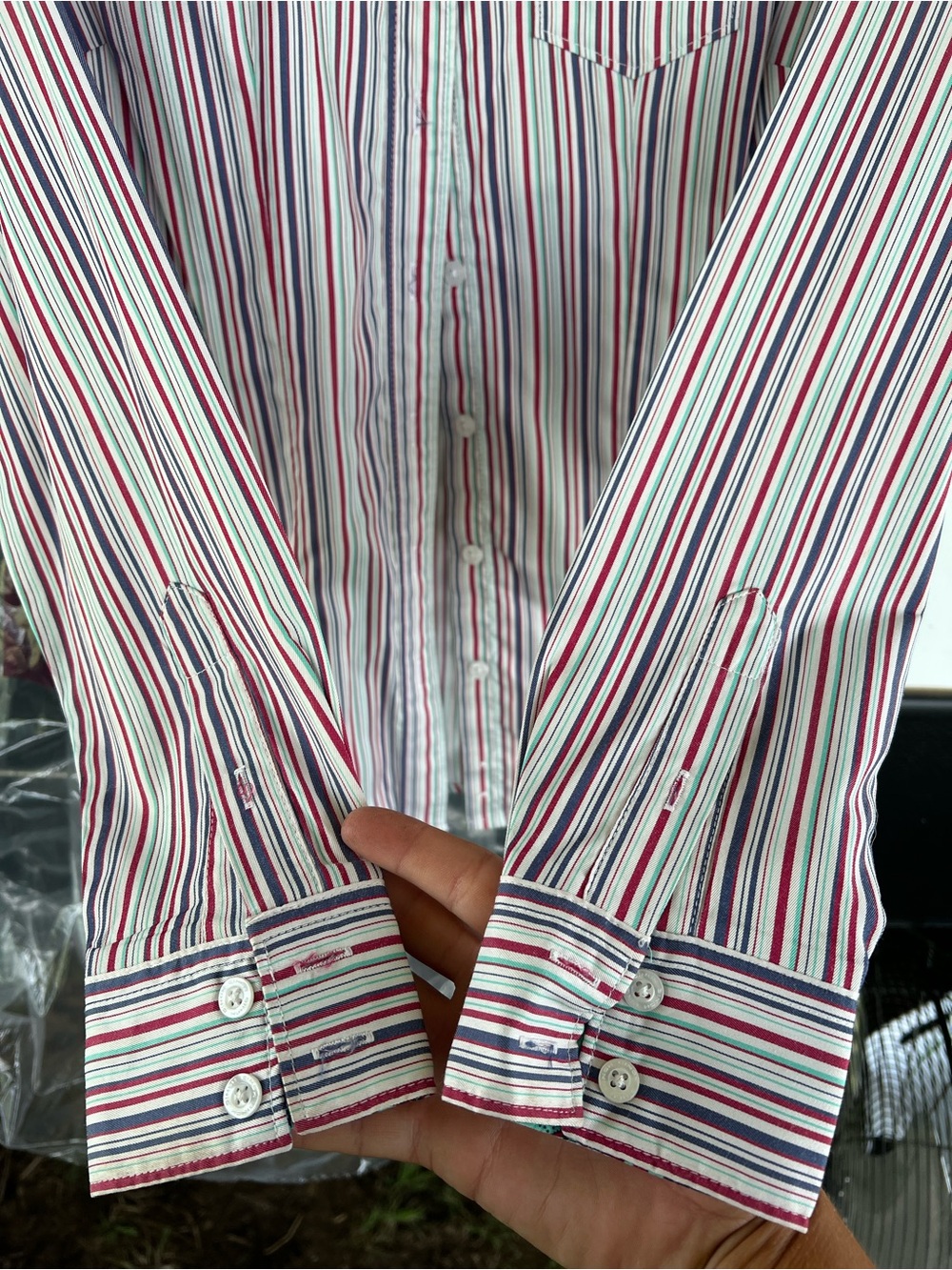 Striped Button-Up Shirt - Picture 5 of 5